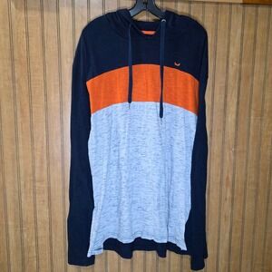 Steve's Jeans Hoodie Color‎ Block Long Sleeve Pullover Lightweight Shirt 4X